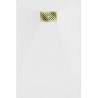 Mexen Hugo receveur de douche rectangulaire SMC 100 x 90 cm, blanc, cache doré - 42109010-G