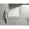 Mexen Hugo receveur rectangulaire SMC 130 x 90 cm, blanc, cache doré - 42109013-G