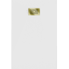 Receveur rectangulaire Mexen Hugo SMC 130 x 90 cm, blanc, cache doré - 42109013-G