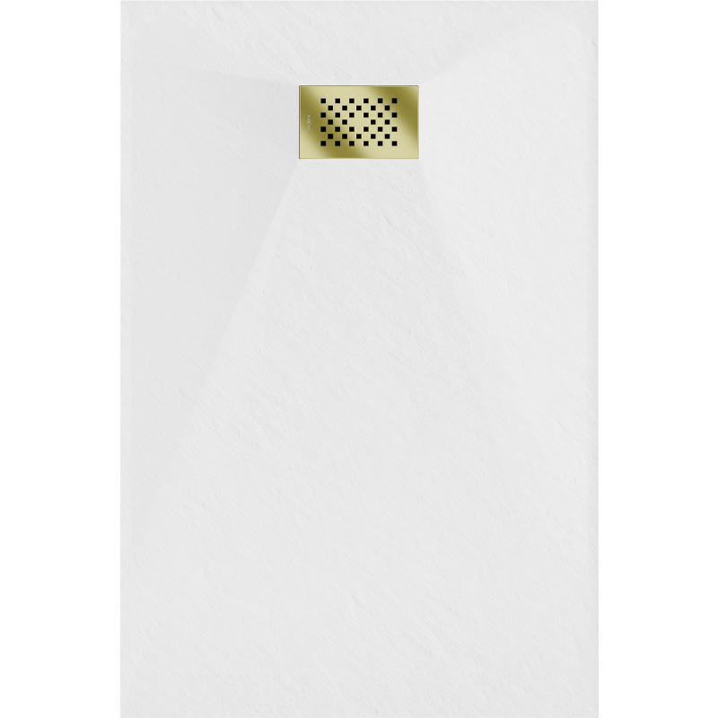 Mexen Hugo bac à douche rectangulaire SMC 110 x 90 cm, blanc, cache doré - 42109011-G