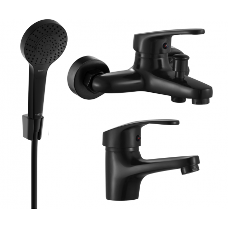Mexen Erica R05 ensemble de baignoire, noir - 746403R05-70
