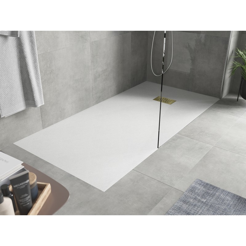 Mexen Hugo receveur de douche rectangulaire SMC 170 x 90 cm, blanc, cache or - 42109017-G