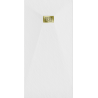 Mexen Hugo receveur rectangulaire SMC 170 x 90 cm, blanc, cache or - 42109017-G