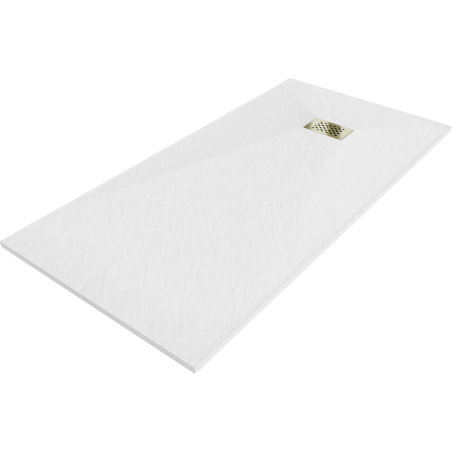Mexen Hugo bac rectangulaire SMC 180 x 90 cm, blanc, couvercle doré - 42109018-G