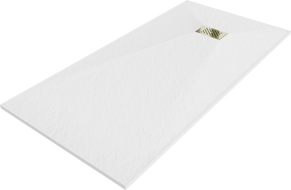 Mexen Hugo receveur de douche rectangulaire SMC 170 x 90 cm, blanc, cache doré - 42109017-G