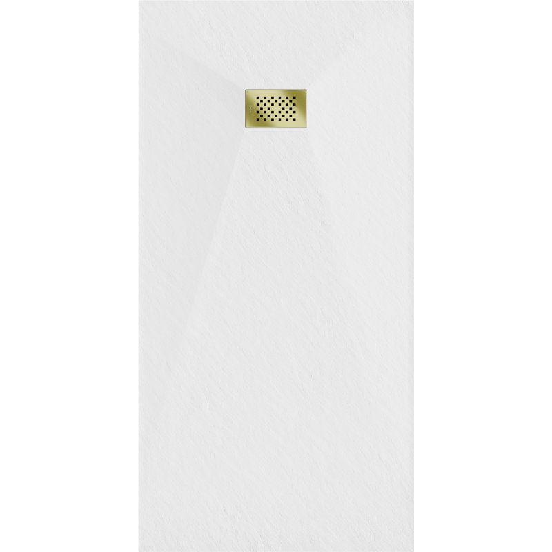 Mexen Hugo receveur de douche rectangulaire SMC 180 x 90 cm, blanc, cache doré - 42109018-G