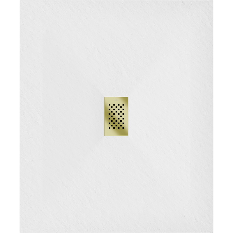 Mexen Hugo receveur de douche rectangulaire SMC 110 x 100 cm, blanc, cache doré - 42101011-G