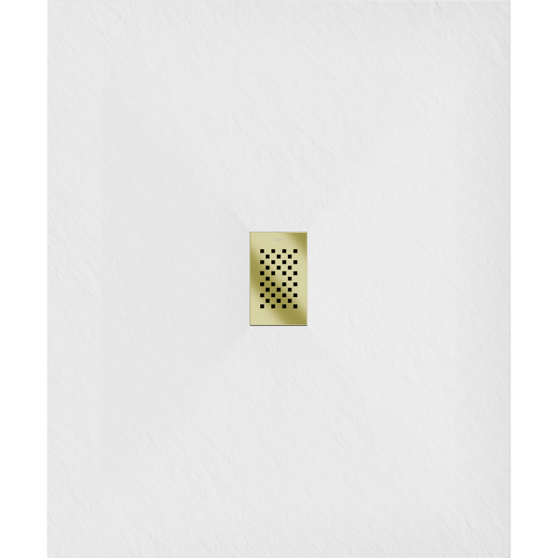 Mexen Hugo receveur de douche rectangulaire SMC 110 x 100 cm, blanc, cache-douche doré - 42101011-G