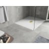 Mexen Hugo receveur de douche rectangulaire SMC 130 x 100 cm, blanc, cache doré - 42101013-G