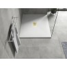 Mexen Hugo receveur rectangulaire SMC 130 x 100 cm, blanc, cache doré - 42101013-G