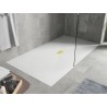 Mexen Hugo receveur de douche rectangulaire SMC 200 x 100 cm, blanc, cache doré - 42101020-G