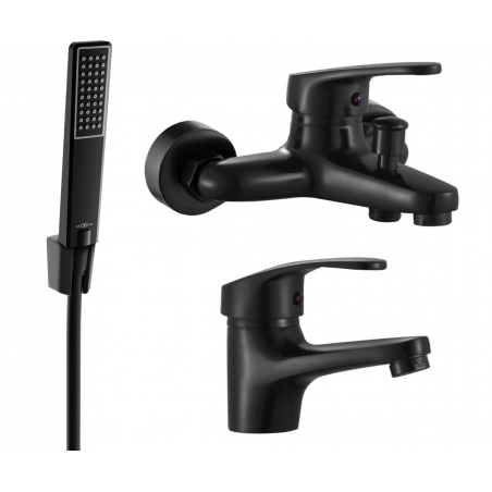 Mexen Erica R72 ensemble de baignoire, noir - 746403R72-70