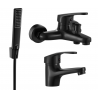 Mexen Erica R72 ensemble de baignoire, noir - 746403R72-70