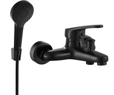 Mexen Erica Robinet de baignoire R05 avec ensemble de douche, noir - 74643R05-70