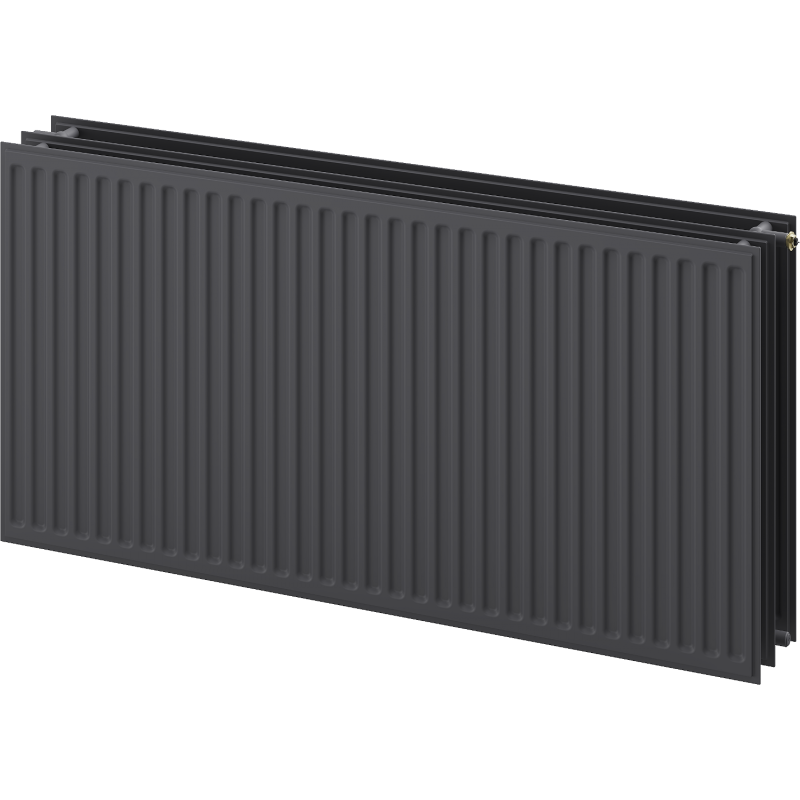 Mexen CVH30 Radiateur hygiénique à panneaux 900 x 1300 mm, raccordement par le bas, 2684 W, anthracite - W630H-090-130-66