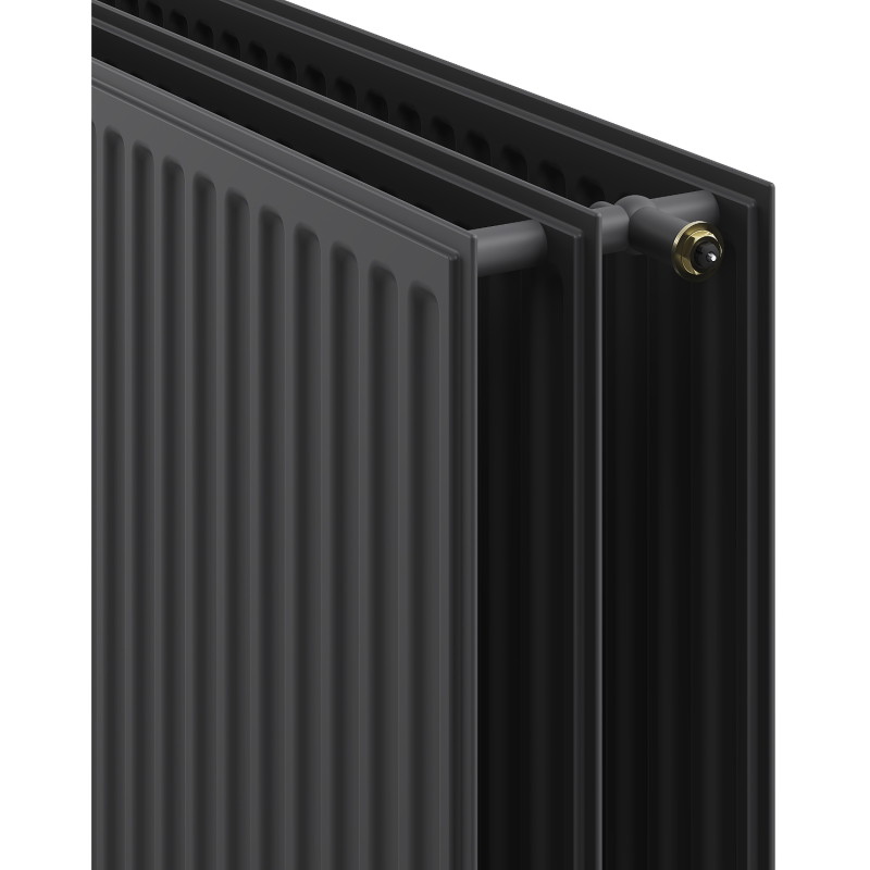 Mexen CVH30 Radiateur hygiénique à plaque 900 x 2200 mm, connexion inférieure, 4541 W, anthracite - W630H-090-220-66