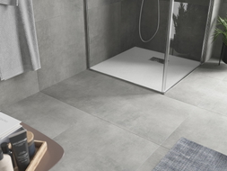 Mexen Hugo receveur de douche carré SMC 80 x 80 cm, blanc, cache inox - 42108080-X
