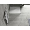 Mexen Hugo receveur de douche carré SMC 90 x 90 cm, blanc, cache inox - 42109090-X