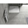 Mexen Hugo receveur de douche carré SMC 90 x 90 cm, blanc, couvercle inox - 42109090-X