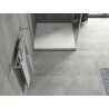Mexen Hugo receveur de douche carré SMC 90 x 90 cm, blanc, cache inox - 42109090-X