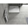 Mexen Hugo receveur de douche carré SMC 90 x 90 cm, blanc, couvercle inox - 42109090-X