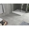Mexen Hugo receveur de douche carré SMC 90 x 90 cm, blanc, couvercle inox - 42109090-X