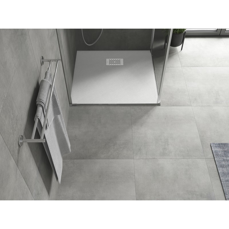 Mexen Hugo receveur de douche carré SMC 90 x 90 cm, blanc, cache blanc - 42109090-W