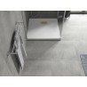 Mexen Hugo receveur de douche carré SMC 80 x 80 cm, blanc, cache-décor doré - 42108080-G