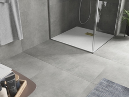 Mexen Hugo receveur de douche carré SMC 80 x 80 cm, blanc, cache doré - 42108080-G