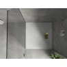 Mexen Hugo receveur de douche carré SMC 90 x 90 cm, blanc, cache-douche doré - 42109090-G