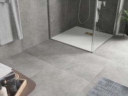 Mexen Hugo receveur de douche carré SMC 90 x 90 cm, blanc, cache-douche doré - 42109090-G