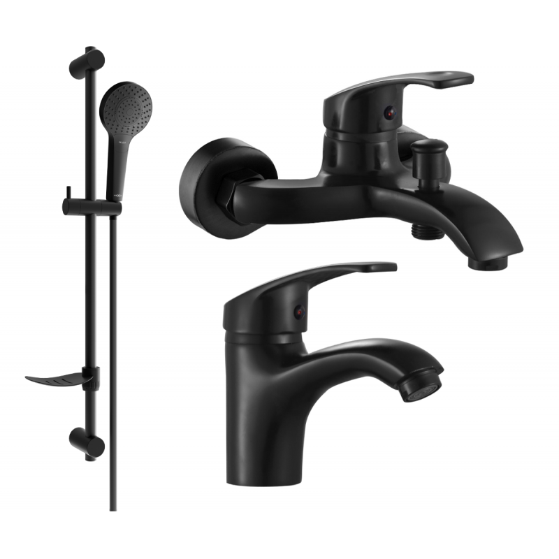 Mexen Fabia DF05 ensemble de baignoire, noir - 746503DF05-70