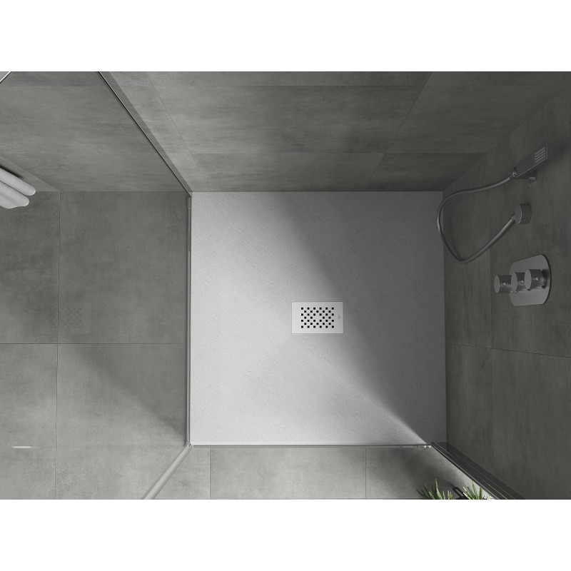 Mexen Hugo receveur de douche carré SMC 100 x 100 cm, blanc, cache blanc - 42101010-W