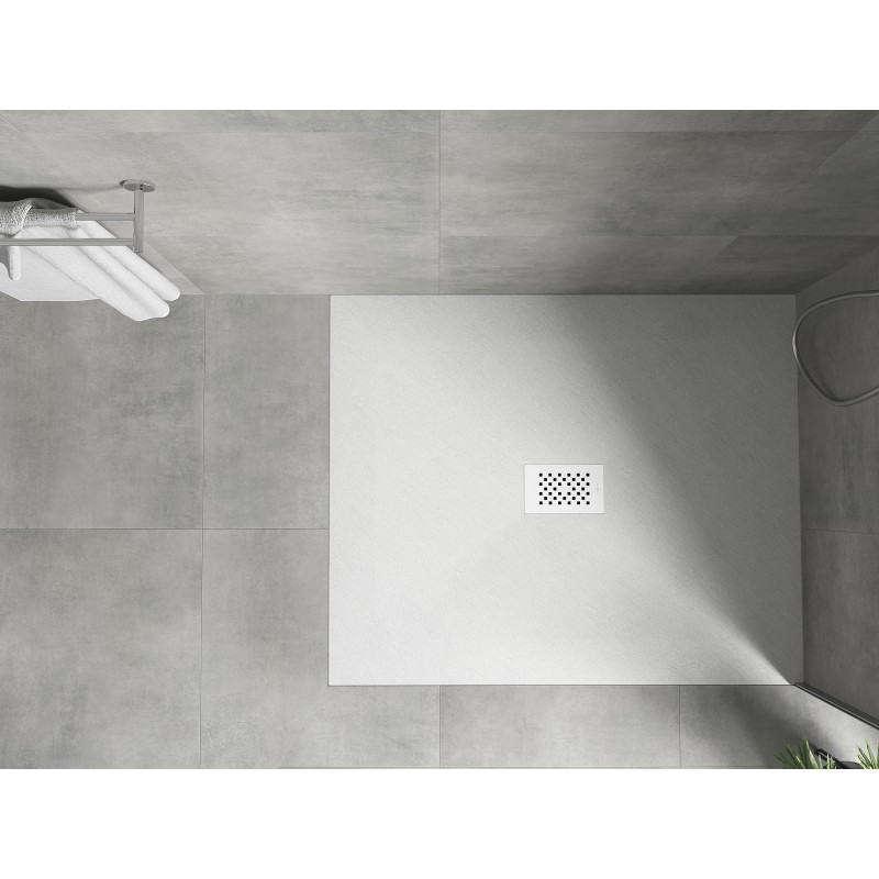 Mexen Hugo receveur de douche rectangulaire SMC 110 x 100 cm, blanc, cache blanc - 42101011-W