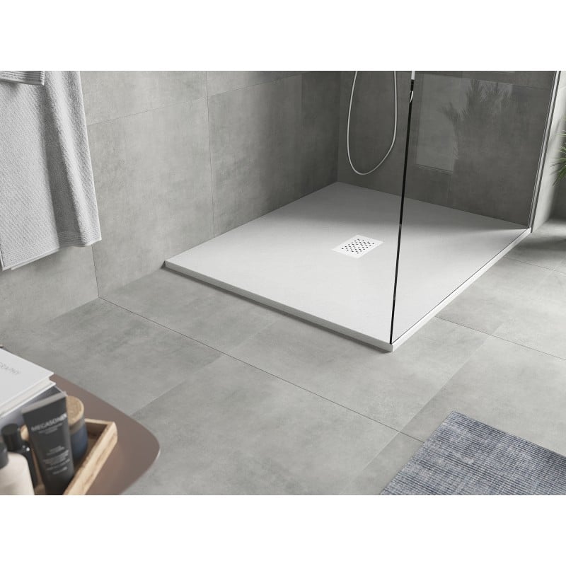 Mexen Hugo receveur de douche rectangulaire SMC 110 x 100 cm, blanc, cache blanc - 42101011-W