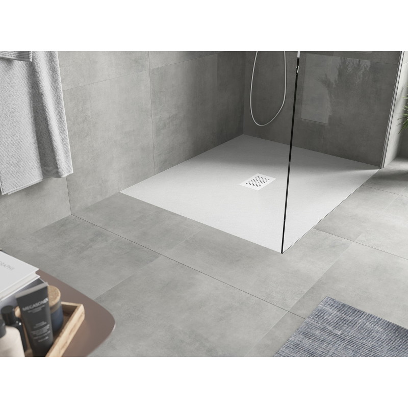 Mexen Hugo receveur de douche rectangulaire SMC 120 x 100 cm, blanc, cache blanc - 42101012-W
