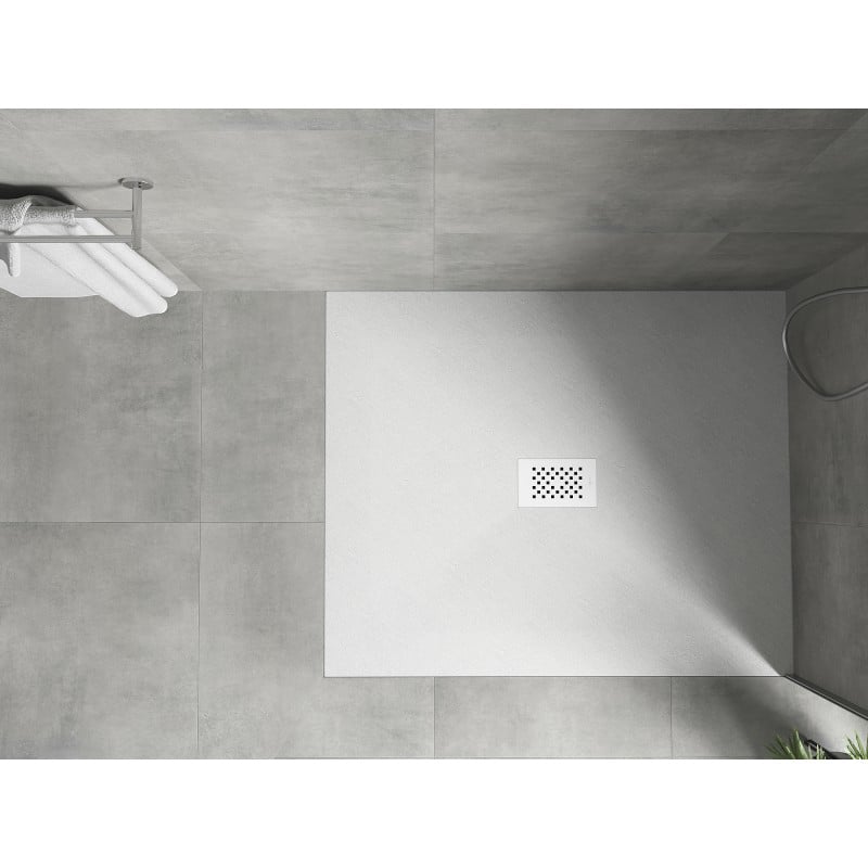 Mexen Hugo receveur rectangulaire SMC 120 x 100 cm, blanc, cache blanc - 42101012-W