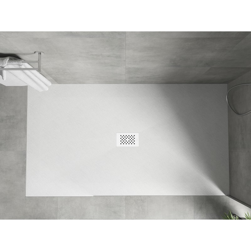 Mexen Hugo receveur de douche rectangulaire SMC 160 x 100 cm, blanc, cache blanc - 42101016-W