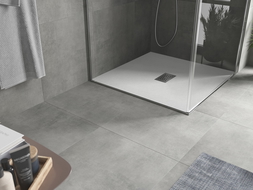 Baignoire Mexen Hugo carrée SMC 100 x 100 cm, blanche, cache inox - 42101010-X