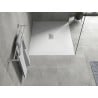 Mexen Hugo receveur rectangulaire SMC 110 x 100 cm, blanc, cache inox - 42101011-X