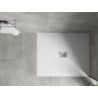 Mexen Hugo receveur rectangulaire SMC 110 x 100 cm, blanc, cache inox - 42101011-X