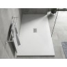 Mexen Hugo receveur de douche rectangulaire SMC 150 x 100 cm, blanc, cache inox - 42101015-X