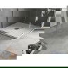 Bâti Mexen Hugo carré SMC 100 x 100 cm, blanc, cache en or - 42101010-G