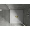 Bac de douche carré Mexen Hugo SMC 100 x 100 cm, blanc, cache doré - 42101010-G