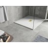 Mexen Hugo receveur de douche rectangulaire SMC 110 x 100 cm, blanc, cache-douche or - 42101011-G