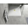Mexen Hugo receveur de douche rectangulaire SMC 110 x 100 cm, blanc, cache-douche or - 42101011-G