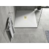 Mexen Hugo receveur de douche rectangulaire SMC 110 x 100 cm, blanc, cache-douche or - 42101011-G