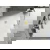 Mexen Hugo bac rectangulaire SMC 150 x 100 cm, blanc, couvercle doré - 42101015-G