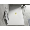 Mexen Hugo receveur rectangulaire SMC 200 x 100 cm, blanc, cache doré - 42101020-G