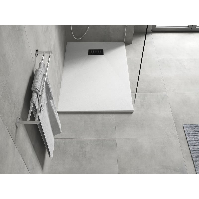 Mexen Hugo receveur de douche rectangulaire SMC 120 x 70 cm, blanc, cache noir - 42107012-B